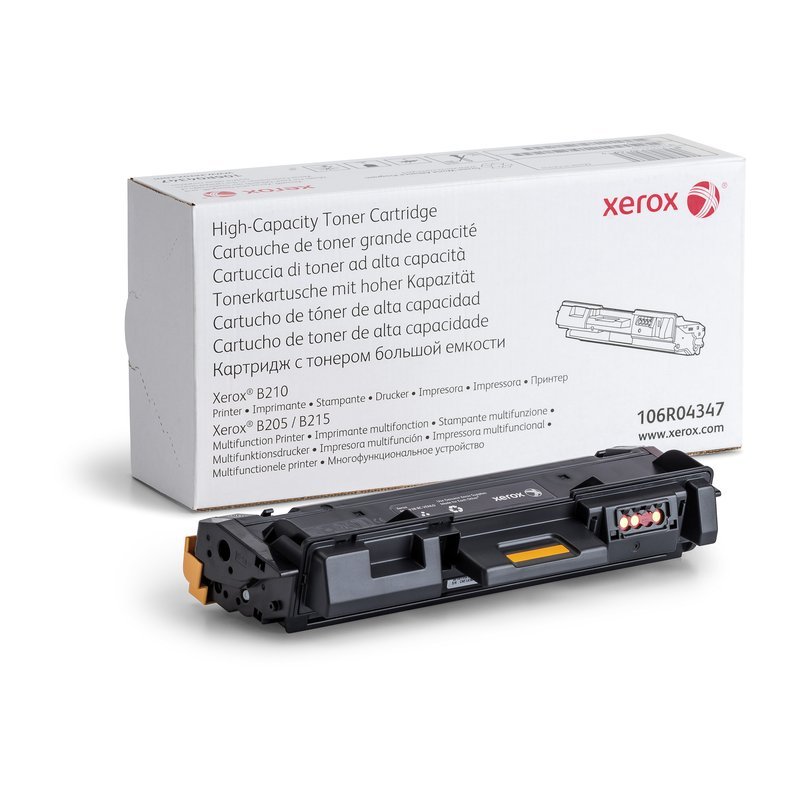 Xerox Cartuccia toner Nero a Alta capacità da 3000 Pagine per Stampante ® B210, Stampante multifunzione ® B205/ ® B215 (106R04347)