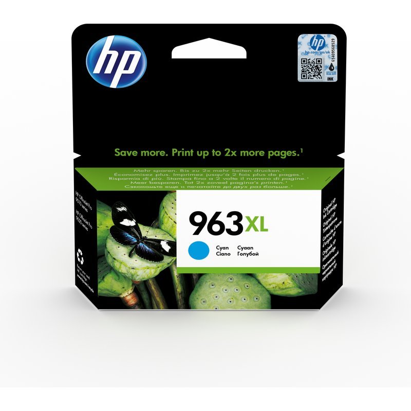 HP 963XL High Yield Cyan Original Ink Cartridge - Ink - [C] - per OfficeJet Pro 9010/9010e, 9020/9020e series