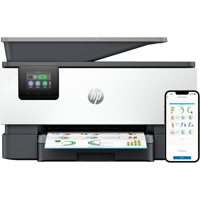 HP OfficeJet Pro 9120b Wireless All-in-One Colore Stampante, Stampa fronte/retro; fotocopiatrice, scanner