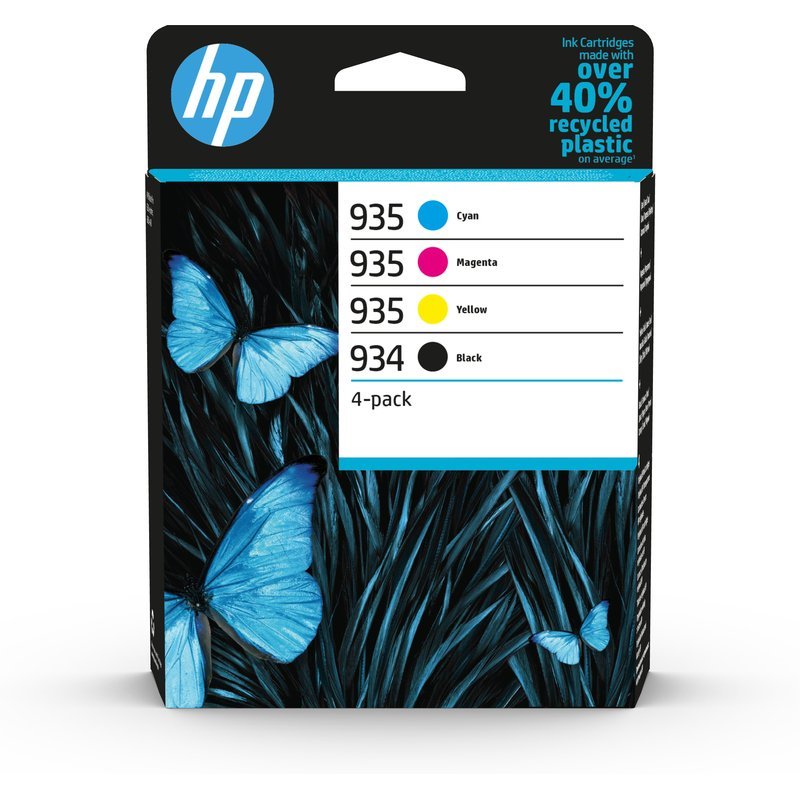 HP Confezione da quattro Cartucce di Inchiostro ciano/magenta/giallo e nero Originali 934 e 935