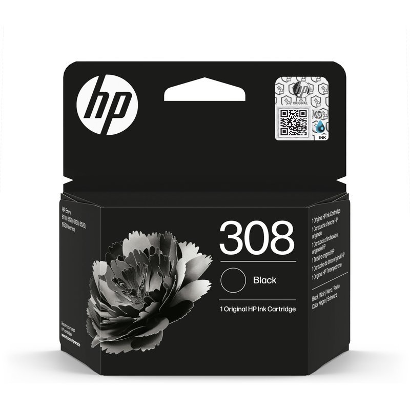 HP 308 BLACK ORIGINAL INK CARTRIDGE
