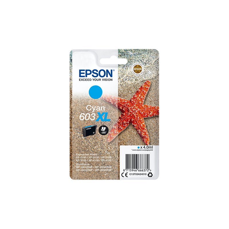 Epson Singlepack Cyan 603XL Ink