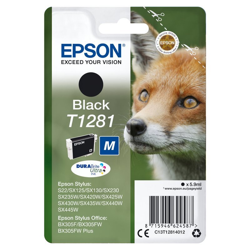 Epson Fox Inchiostro nero singolo DURABrite Ultra Volpe T1281