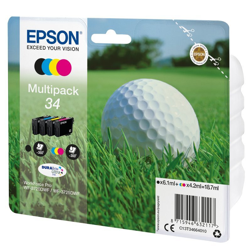 Epson Golf ball Multipack 4 colori DURABrite Ultra Pallina da golf 34