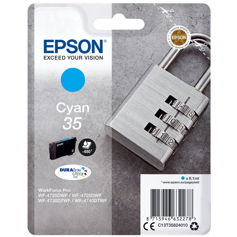 Epson Padlock Inchiostro ciano singolo DURABrite Ultra Lucchetto 35