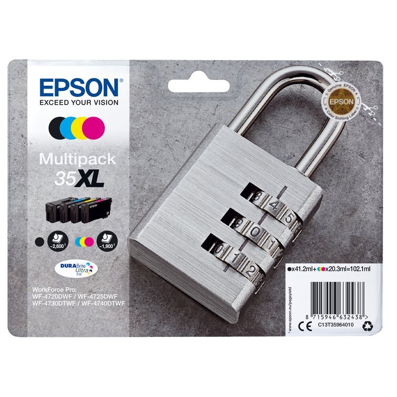 Epson Padlock Multipack 4 colori DURABrite Ultra Lucchetto 35XL