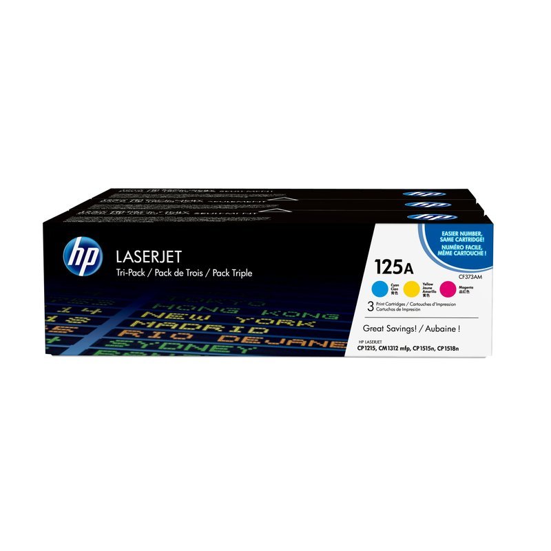HP 125A CYM Tri-Pack LJ Toner Cartridge