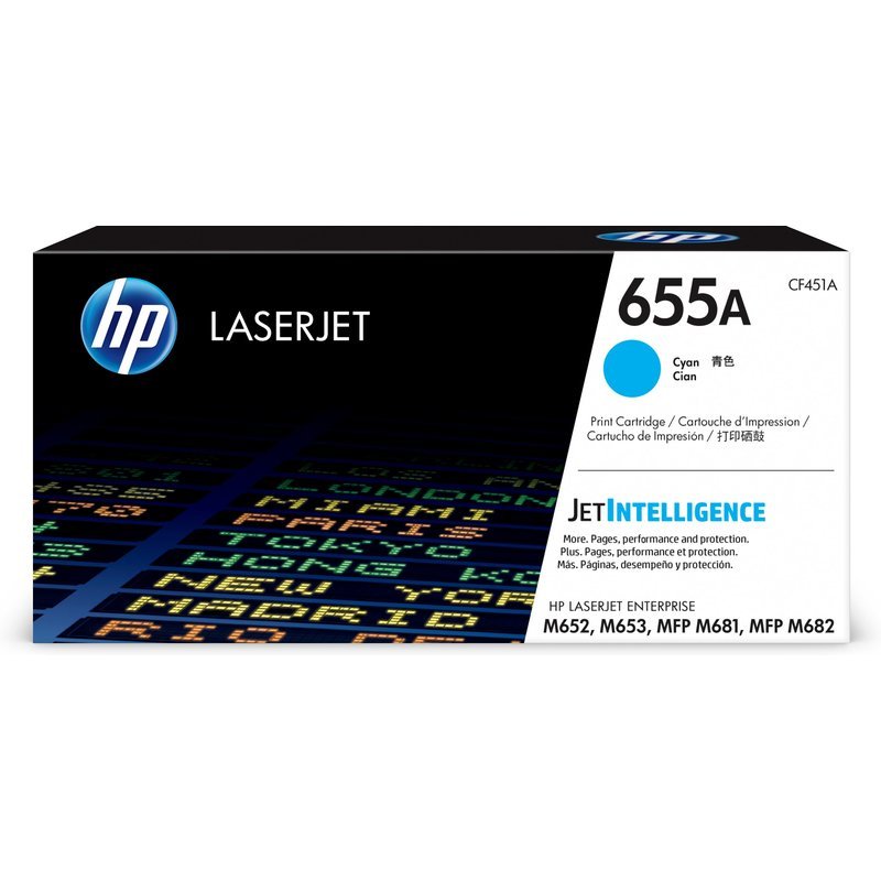 HP 655A Cyan LaserJet Toner Cartridge -