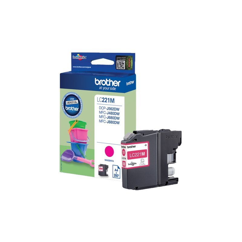 Brother LC221M cartuccia d'inchiostro 1 pz Originale Magenta