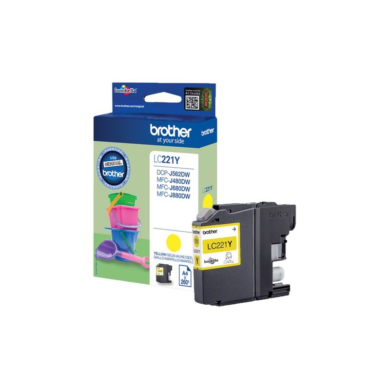 Brother LC221Y cartuccia d'inchiostro 1 pz Originale Giallo