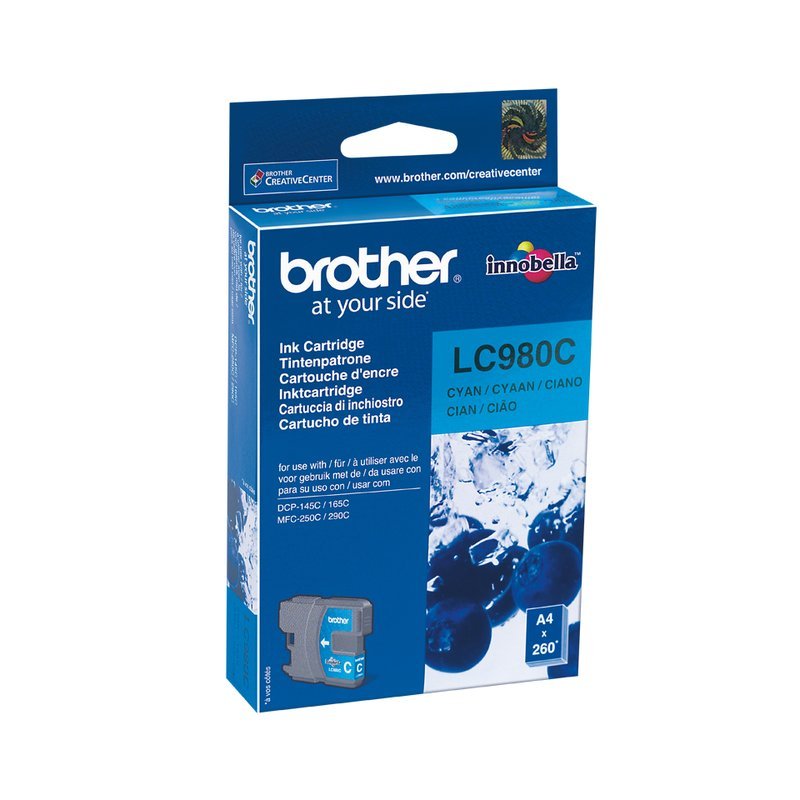 Brother LC980C cartuccia d'inchiostro 1 pz Originale Ciano