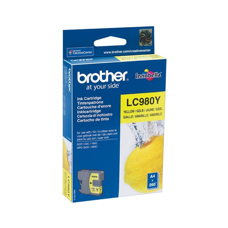 Brother LC980Y cartuccia d'inchiostro 1 pz Originale Giallo
