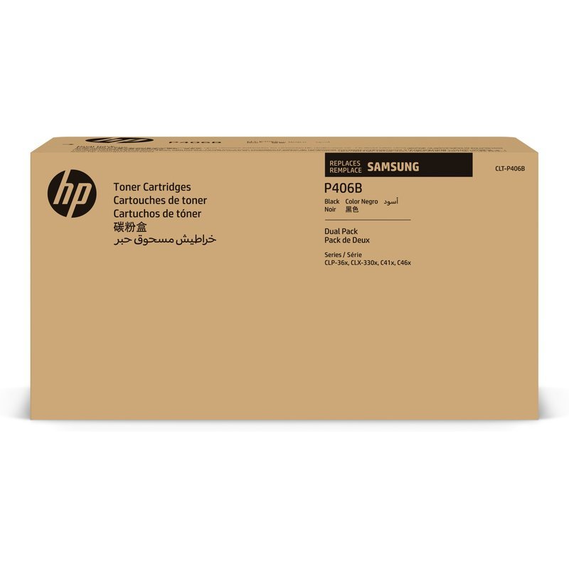 Samsung CLT-P406B 2-pk Black toner Cr -