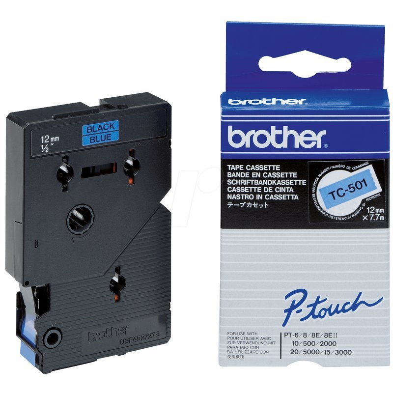 NASTRO 12MM NERO SU BLU